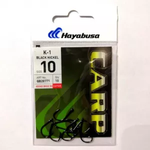 Крючки карповые Hayabusa K-1 Black Nickel №10