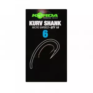 Крючки карповые Korda KURV SHANK№6