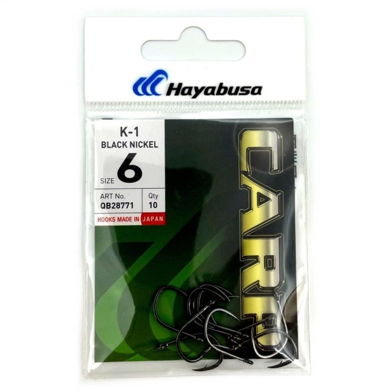 Крючки карповые Hayabusa K-1 Black Nickel №6