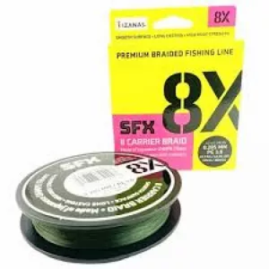 Леска плетеная SFX 8X зеленая 270 м 0.285 мм 22.3 кг PE 3
