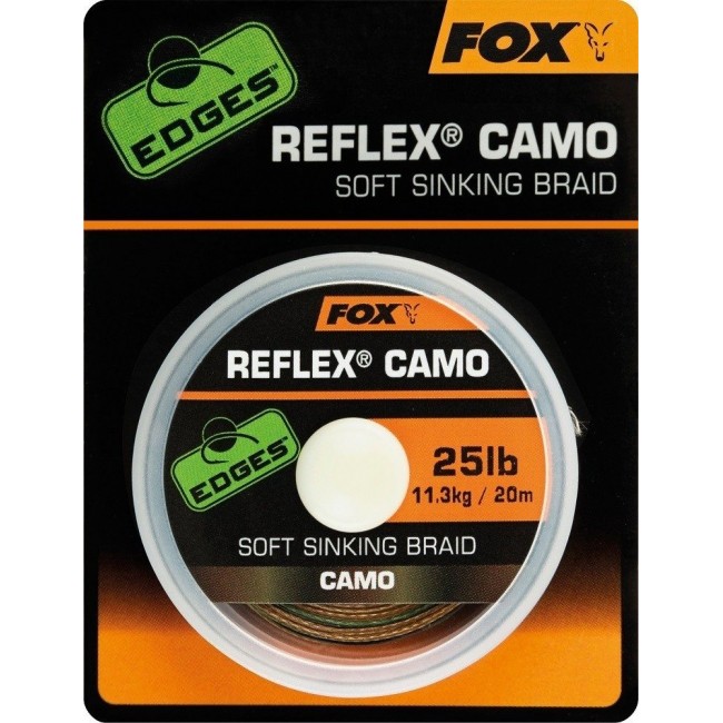 Поводковый материал без оплетки Камуфляжный Fox - EDGES Reflex Camo 11.3 кг / 25lb, 20 м