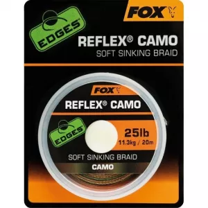Поводковый материал без оплетки Камуфляжный Fox - EDGES Reflex Camo 11.3 кг / 25lb, 20 м