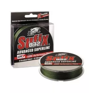 Леска плетеная SUFIX 832 Braid зеленая 120 м 0.33 мм 28,5 кг
