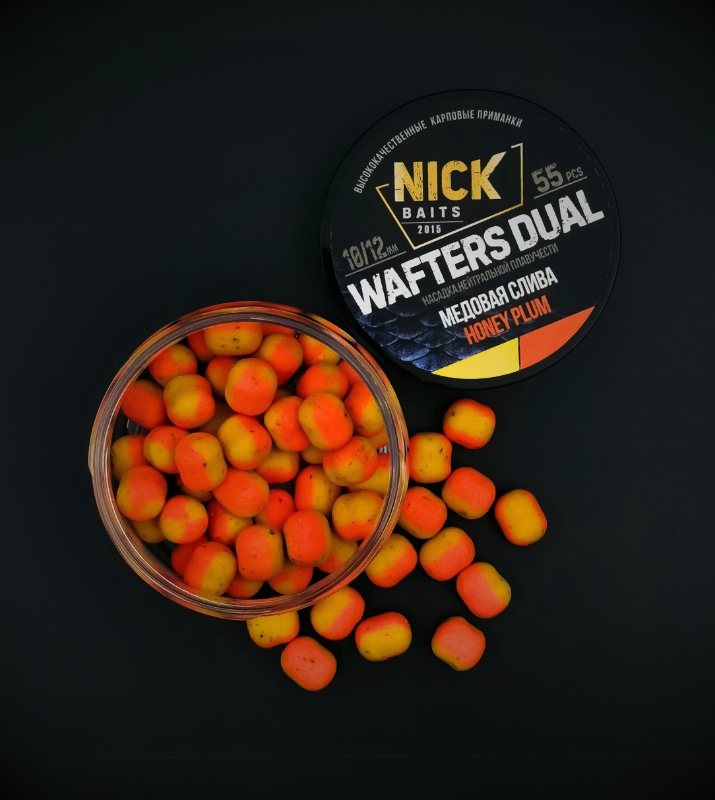 Насадки NICK BAITS WAFTERS DUAL 10/12 мм (Медовая слива)