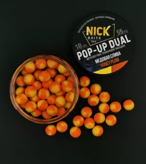 Насадки NICK BAITS POP-UP DUAL 10 мм (Медовая слива)