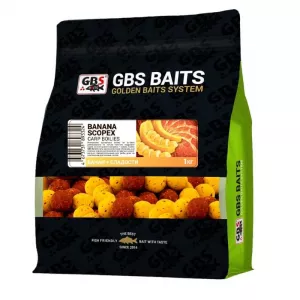 Бойлы GBS прикормочные Banana Scopex Банан Скопекс 20мм 1кг