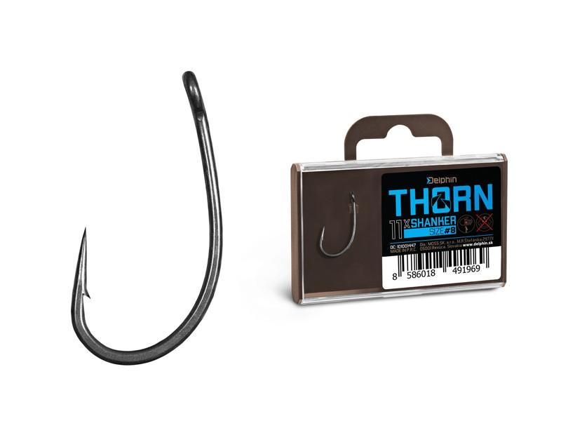 Крючки карповые Delphin THORN Shanker Hook — 11 шт.№4