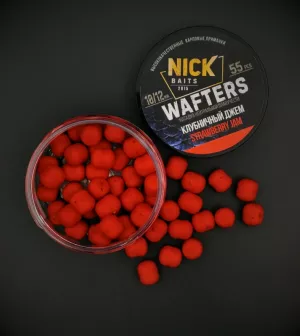 Насадки NICK BAITS WAFTERS 10/12 мм (Клубничный джем)