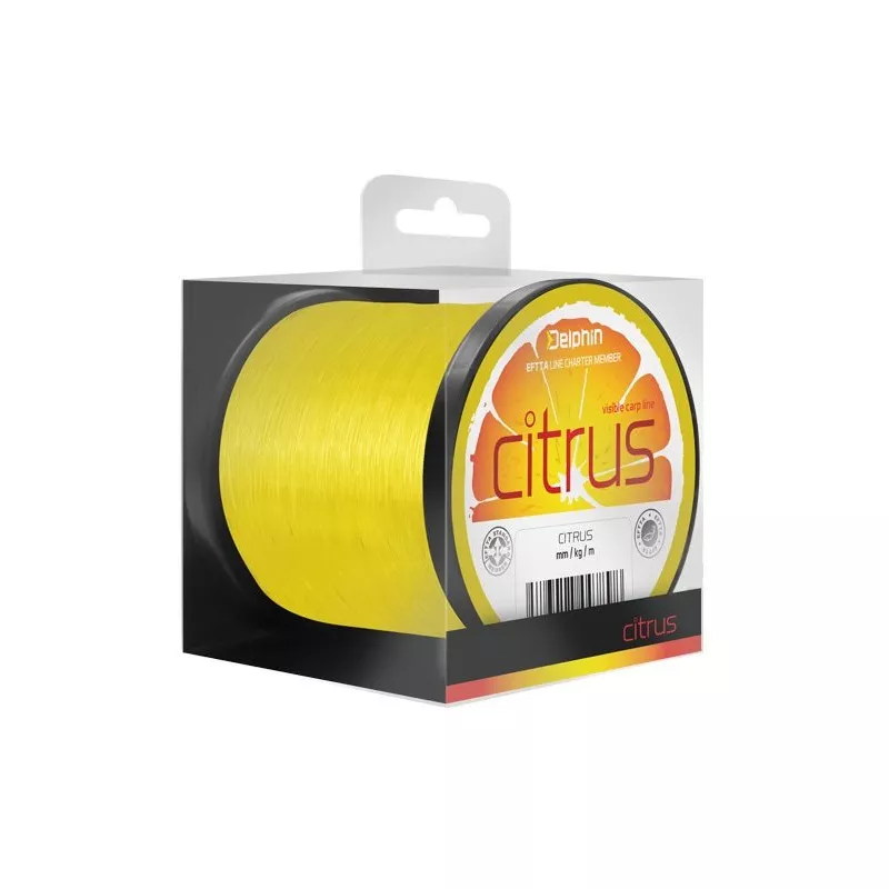 Леска Delphin Citrus Carp Line 1200м 0.28мм 5.9кг. (Fluo Yellow)