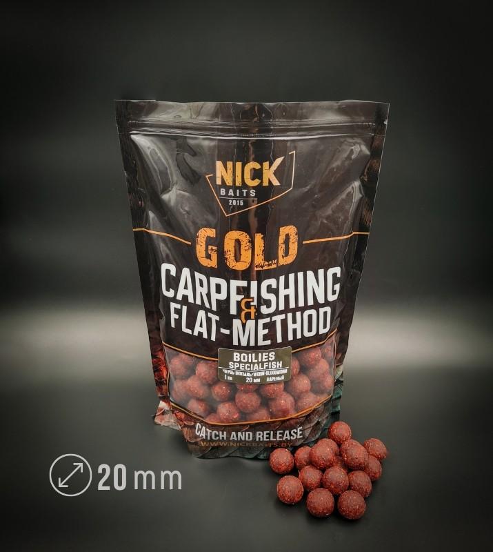 Бойлы прикормочные NICK BAITS GOLD SPECIALFISH 20 мм (Червь-Мотыль)