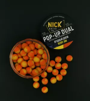Насадки NICK BAITS POP-UP DUAL 10 мм (Ягодный джем)