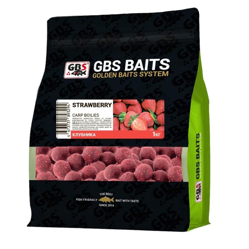 Бойлы GBS прикормочные Strawberry Клубника 20мм 1кг