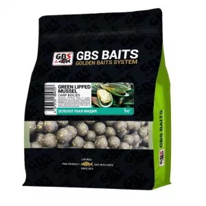 Бойлы GBS прикормочные Green Lipped Mussel Зеленогубая Мидия 20мм 1кг
