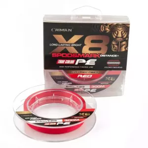 Шнур Caiman Spod&Mark Distance+ 300м восьмижильный 0,16мм красный