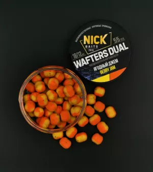 Насадки NICK BAITS WAFTERS DUAL 10/12 мм (Ягодный джем)