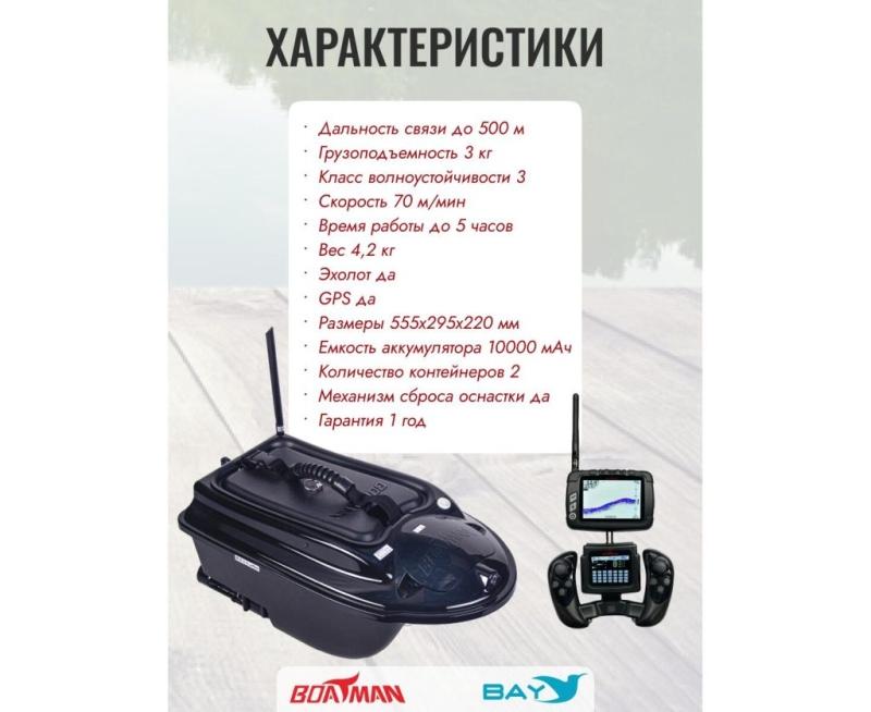 Прикормочный кораблик Boatman Actor Plus Pro Black