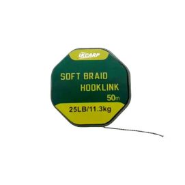 Поводковый материал без оболочки UKCARP Soft Braid Hooklink 50м 9.1кг, 11.3 кг