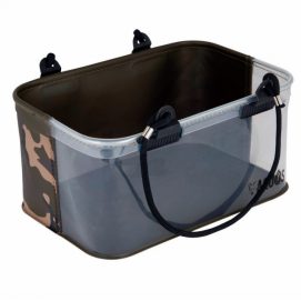 Ведро Прямоугольное с прозрачной панелью для балансировки оснастки Fox - Aquos Camo Rig Water Bucket EVA