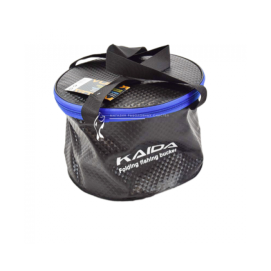 Складное рыболовное ведро KAIDA с крышкой 30x20см